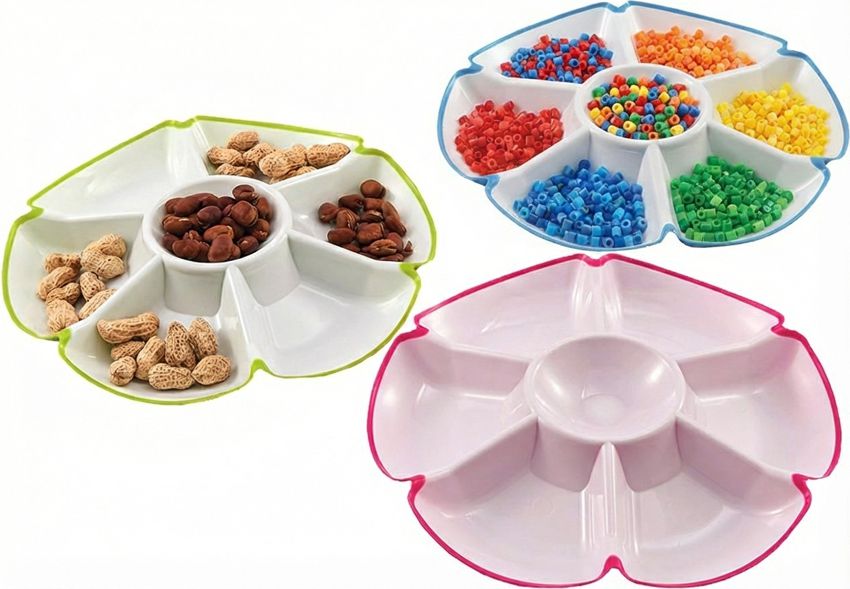 PP Universalschalen 23 cm, 7 Fächer, 6er Set